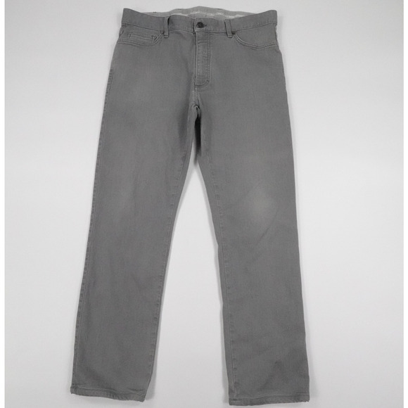 Ermenegildo Zegna Jeans Mens 36 Gray Straight Leg Stretch Casual Pants Classic - Picture 1 of 16